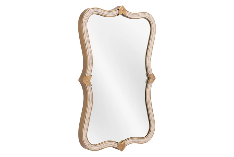 20X32 Gold Mirror With Rope Frame Detail - 360