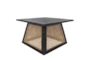 Black + Cane Coffee Table - Side