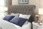 Upholstered Grey Tufted California King Platform Bed - Room