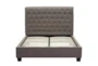 Upholstered Grey Tufted King Platform Bed - Signature