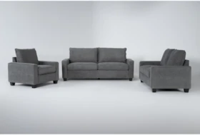 Reid Grey 3 Piece Living Room Set