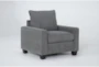Reid Grey Arm Chair - Side