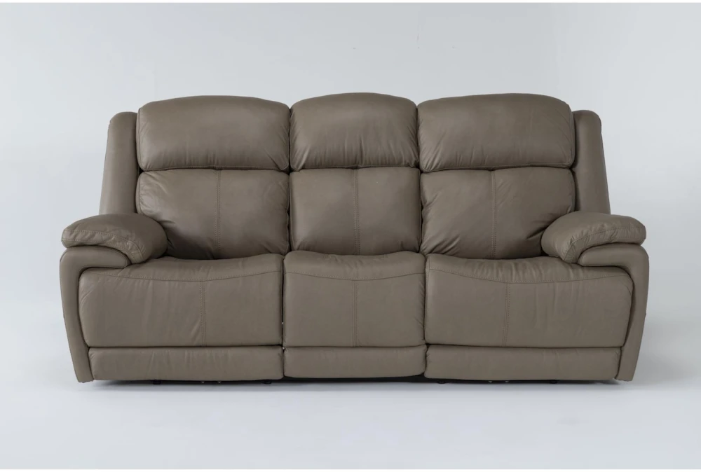 Cash Leather 88" Power Reclining Sofa with Power Headrest, Lumbar & USB