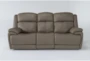 Cash Leather 88" Power Reclining Sofa with Power Headrest, Lumbar & USB - Signature