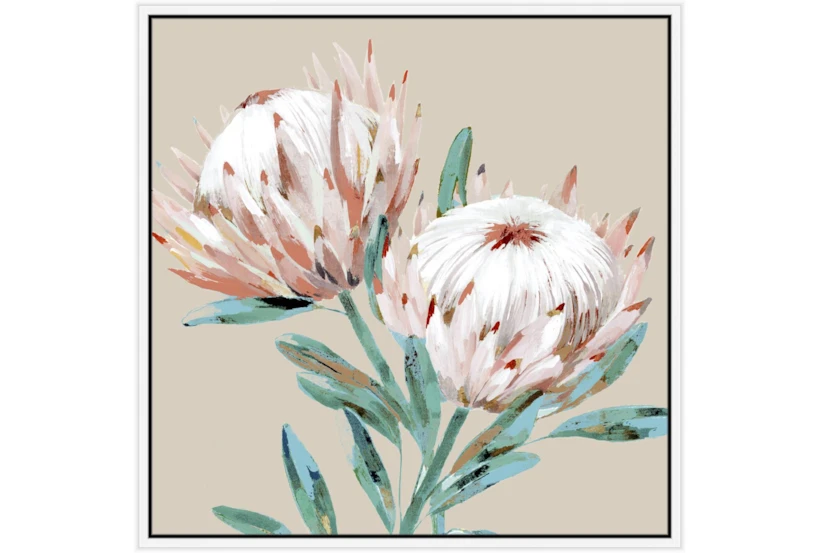 38X38 Big Blooms With White Frame - 360
