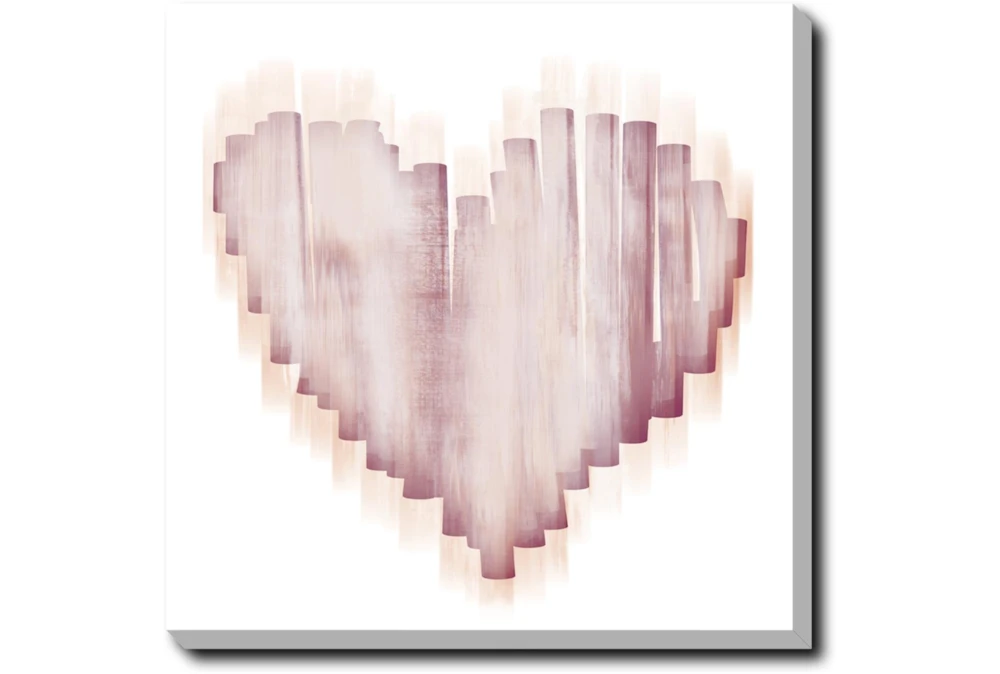 24X24 Swipe Heart With Gallery Wrap Canvas