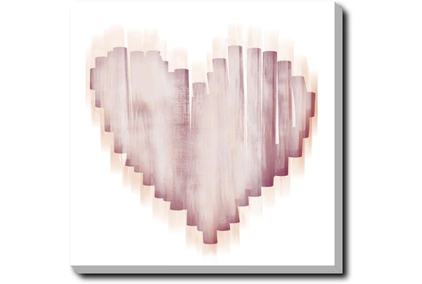 24X24 Swipe Heart With Gallery Wrap Canvas - 360