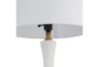 25" White With Gold Ceramic Table Lamp - Detail