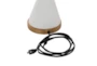 25" White With Gold Ceramic Table Lamp - Detail