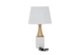 21" White And Gold Metal Table Lamp - Material