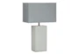 23" White Ceramic Table Lamp - Front