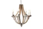 25X28" Brown Wood Empire Candle Chandelier - Signature