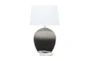 23" Black Ceramic Table Lamp - Front