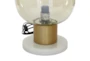 16" White And Gold Glass Orb Table Lamp - Detail