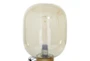 16" White And Gold Glass Orb Table Lamp - Detail