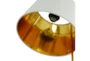 23" Marble White Metal Table Lamp - Detail