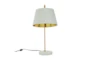 23" Marble White Metal Table Lamp - Front