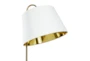 60" Gold Stand With White Shade Floor Lamp - Detail