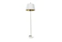 60" Gold Stand With White Shade Floor Lamp - Front