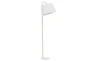 60" Gold Stand With White Shade Floor Lamp - Signature