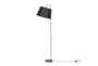 60" Gold Stand With Black Shade Floor Lamp - Back