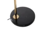 60" Gold Stand With Black Shade Floor Lamp - Detail