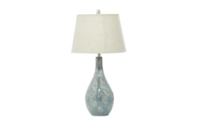 32" Turquoise Ceramic Table Lamp Set Of 2