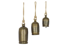 Gold Iron Bell Windchime Set Of 3