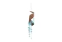 32 Inch Teal Oyster Shells Windchime - Front