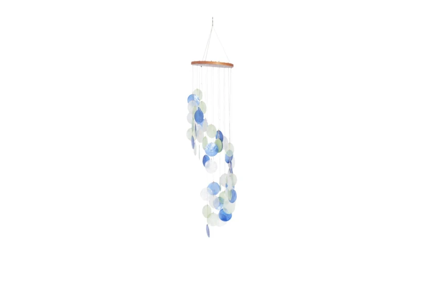 31 Inch Natural Brown Capiz Shell Windchime - 360