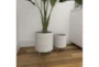 White Ceramic Planter Set Of 2 - Room