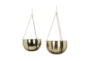 Gold Iron Planter Set Of 2 - Material