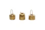 Gold Iron Watering Can Set Of 3 - Front
