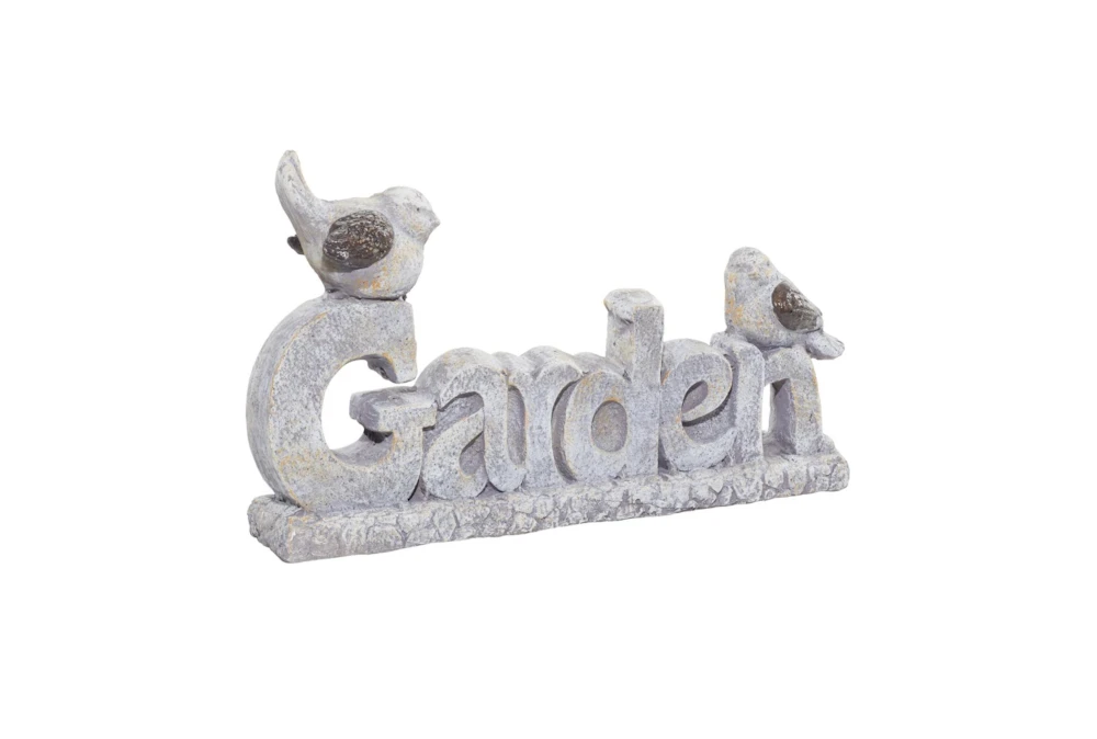 15 Inch White Polystone Garden Sculpture