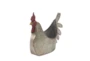 16 Inch Grey Iron Rooster Planter - Front