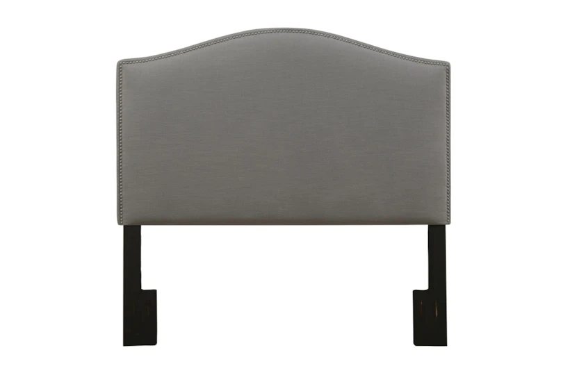 Full/Queen Ash Nail Trim Camelback Upholstered Headboard - 360
