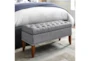 Grey 41 Inch Tufted Top Upholstered Storage Bench - Room