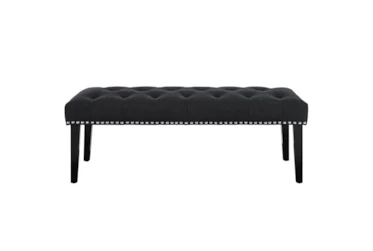 Charcoal 49 Inch Diamond Tufted Upholstered Bench