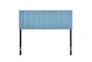 Queen Blue Vertical Channeled Upholstered Headboard - Signature