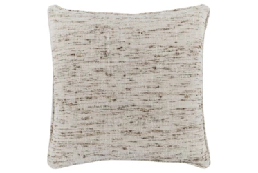 22X22 Natural Textured Woven Throw Pillow
