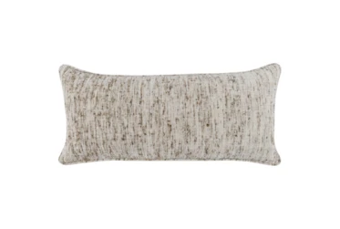 16X36 Natural Textured Woven Lumbar Throw Pillow