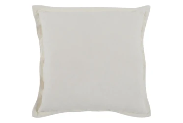 22X22 Ivory Belgian Linen Throw Pillow