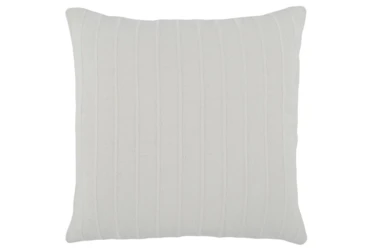 22X22 Hunter White Woven Stripe Throw Pillow