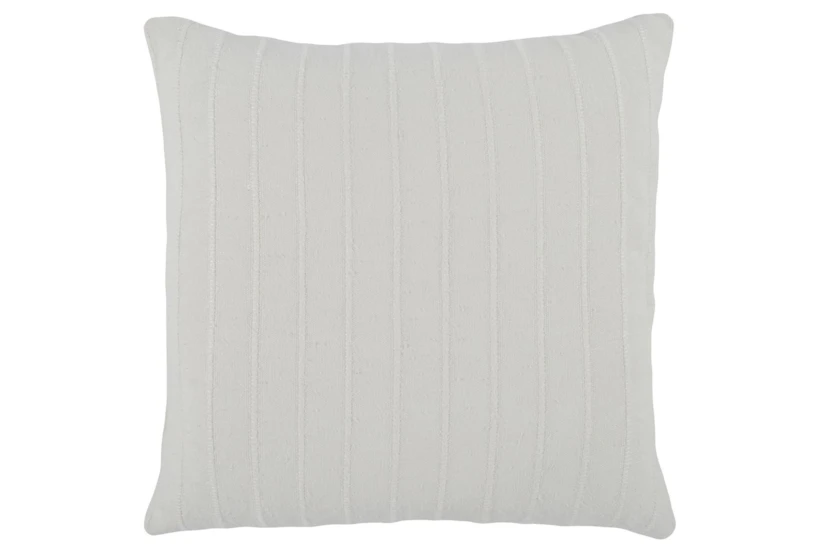22X22 Hunter White Woven Stripe Throw Pillow - 360