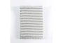 50X70 Ivory + Blue Cyprus Stripe + White Sherpa Reversible Throw Blanket - Signature