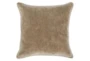22X22 Wheat Stonewashed Velvet Throw Pillow - Signature