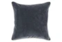 22X22 Steel Grey Stone Washed Velvet Throw Pillow - Signature