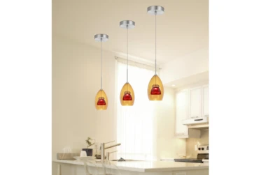 Addison 4X13 Amber Red Integrated Led Mini Bell Pendant