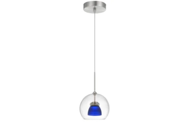 Addison 6X11.5 Frosted Blue Integrated Led Glass Mini Dome Pendant