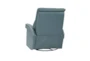 Crew Azure Leather Power Swivel Glider Recliner with Built-In Battery, Power Headrest & USB - Detail